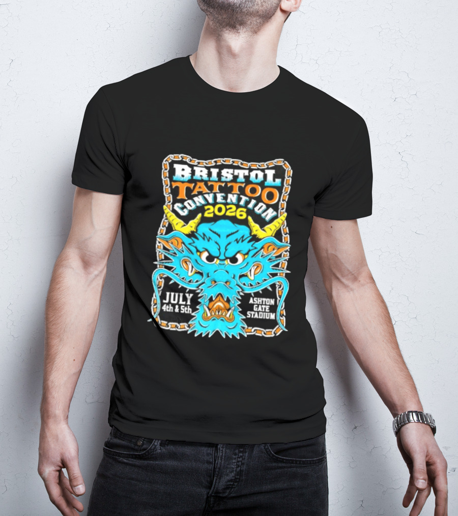 Bristol Tattoo Convention 2026 July 4th And 5th Ashton Gate Stadium Dragon T-Shirt