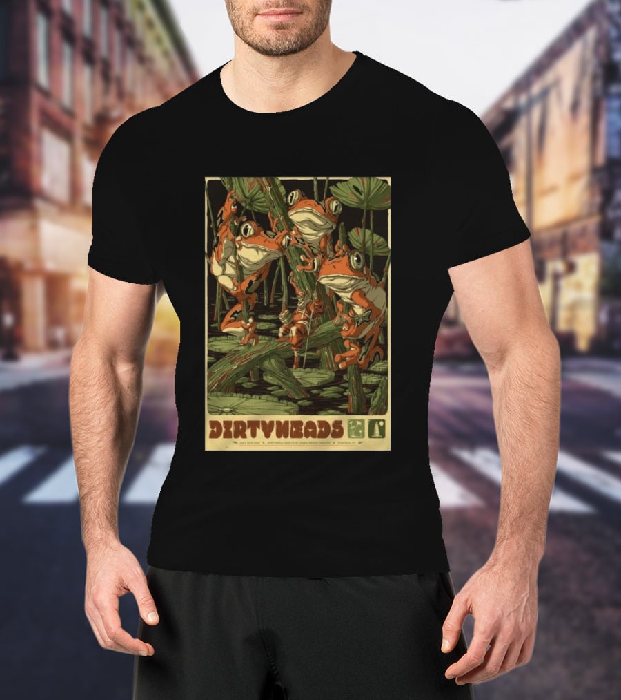 Dirty Heads July 18 2026 Adventure With Frogs Atlantic City NJ T-Shirt