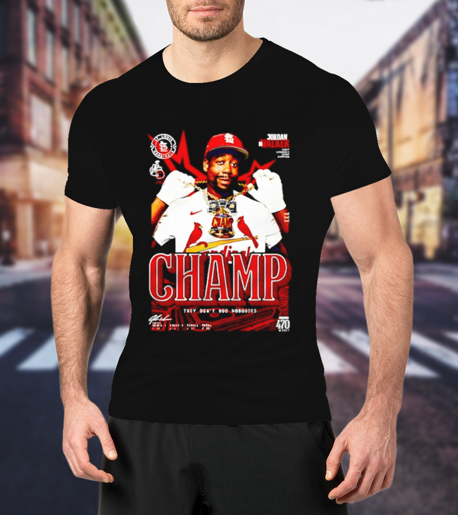 Jordan Walker St. Louis Cardinals Home Run Derby Champ They Don't Boo Nobodies T-Shirt