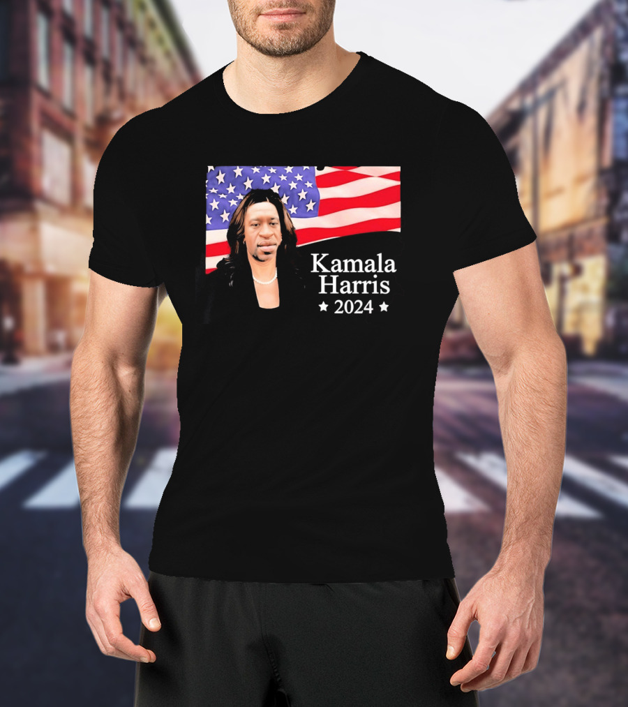 Kamala Harris 2024 Political Satire American Flag T-Shirt