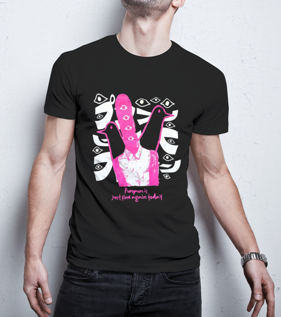 Punpun Is Just Fine Again Today Inio Asano Eye Pattern Pink Pigeons T-Shirt