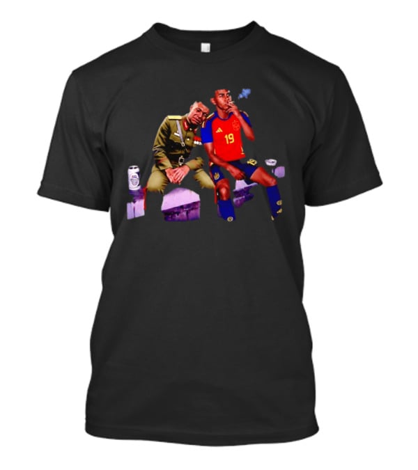 Mbappe And Yamal Drink Beer And Smoking 2026 Meme With Soccer Jerseys T-Shirt