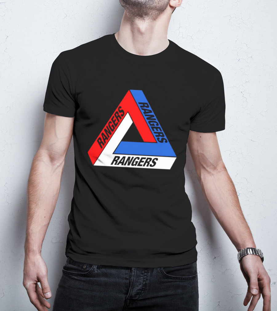 Rangers Penrose Triangle Optical Illusion Sports T-Shirt