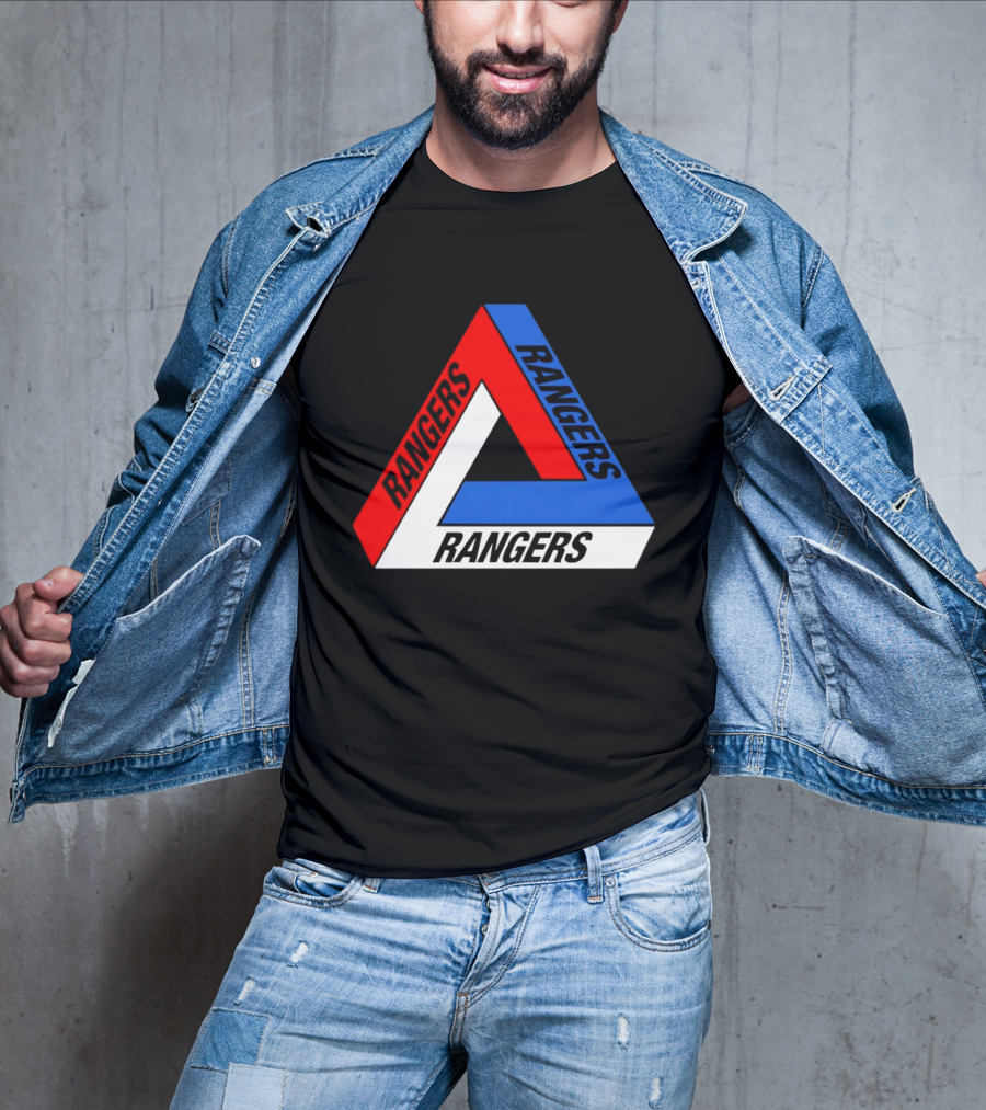 Rangers Penrose Triangle Optical Illusion Sports T-Shirt