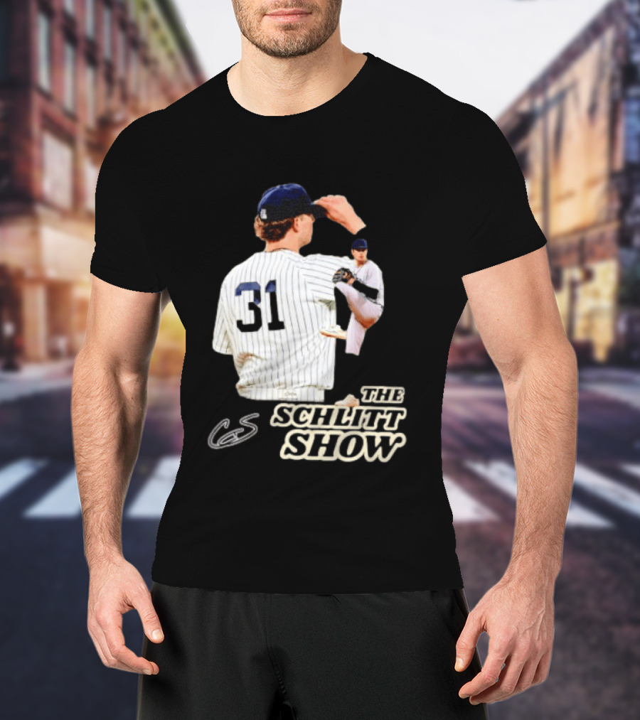 The Schlitt Show No 31 Baseball Player Jersey Pinstripes T-Shirt