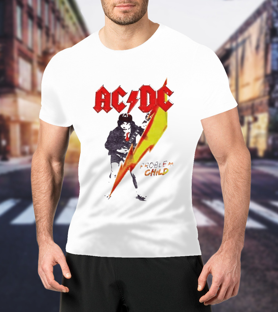 ACDC Pwr Up Problem Child Tour 2026 Lightning Bolt T-Shirt