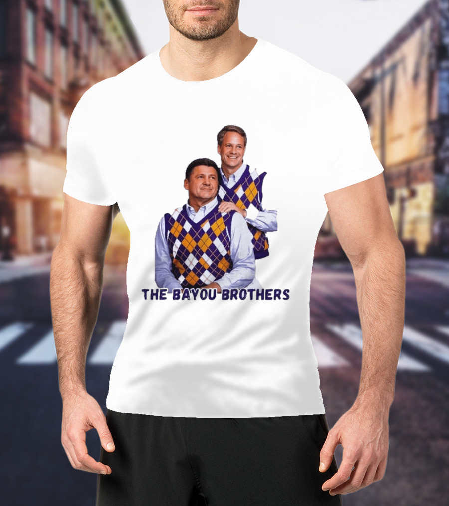 Ed Orgeron Lane Kiffin LSU Tigers The Bayou Brothers Sweater Vest T-Shirt