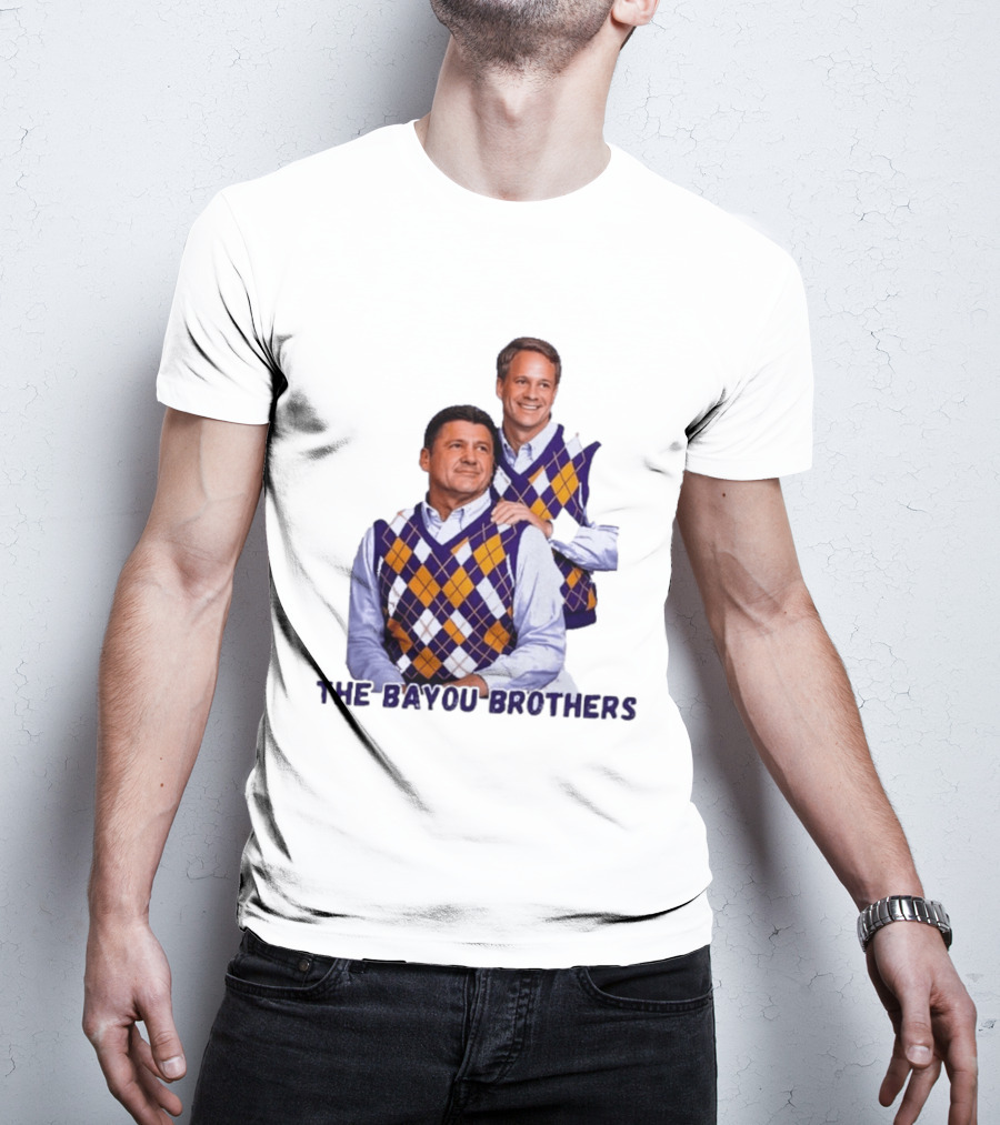 Ed Orgeron Lane Kiffin LSU Tigers The Bayou Brothers Sweater Vest T-Shirt