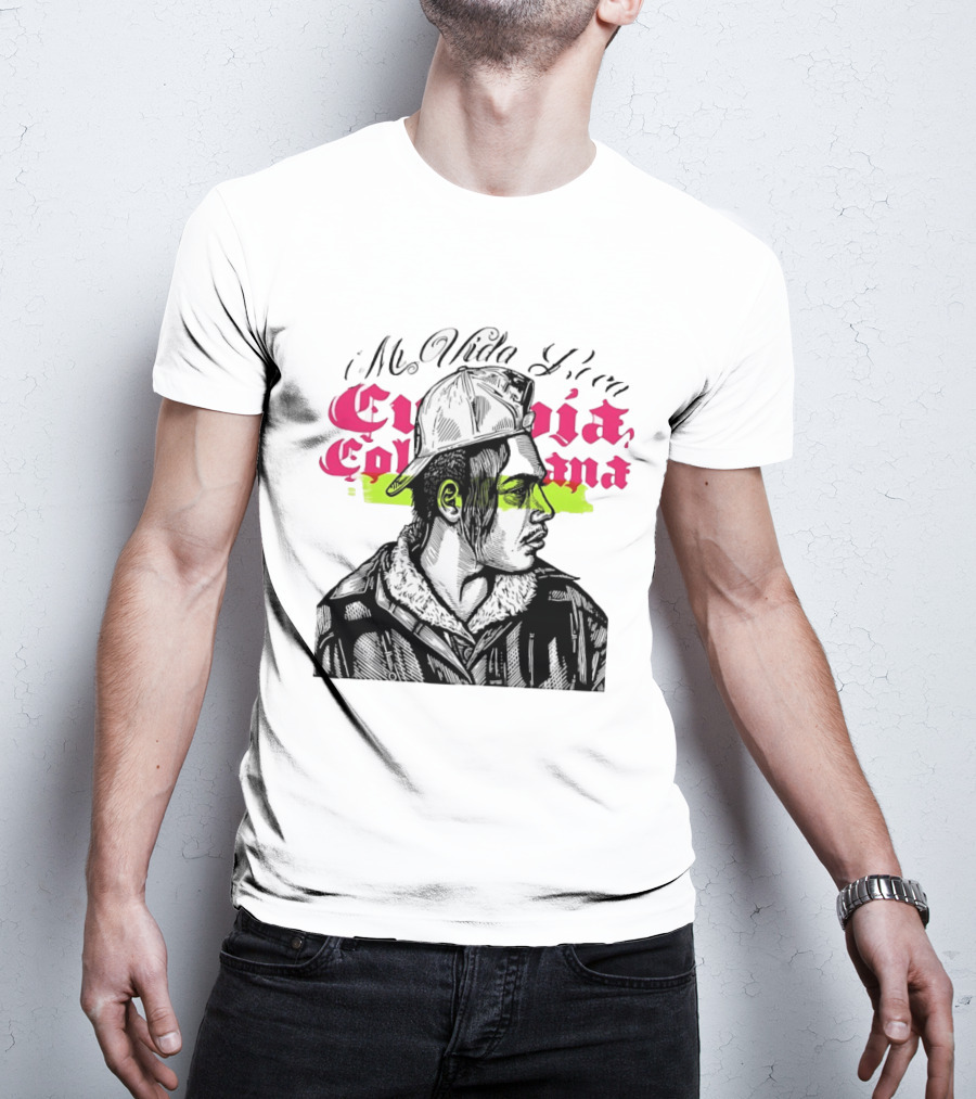 Mi Vida Loca Cultura Colombiana Urban Chicano Streetwear T-Shirt