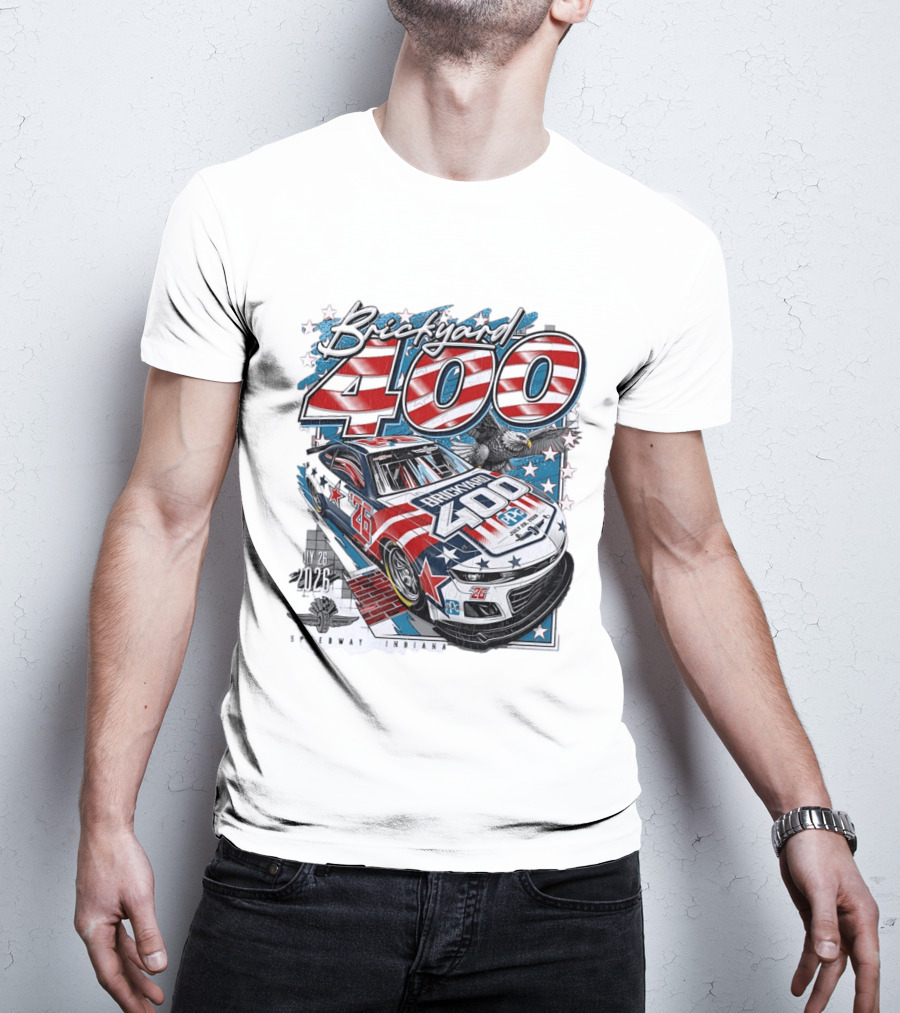 Brickyard 400 Indianapolis Motor Speedway July 26 2026 Race Car PPG Stars And Stripes T-Shirt