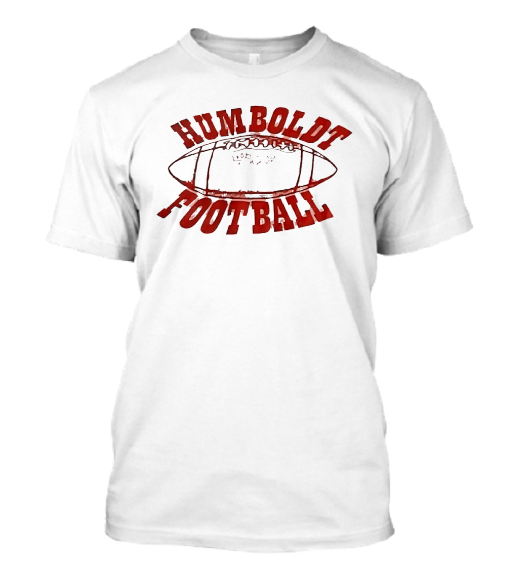 Humboldt High School Football Vintage Style Oval Ball T-Shirt