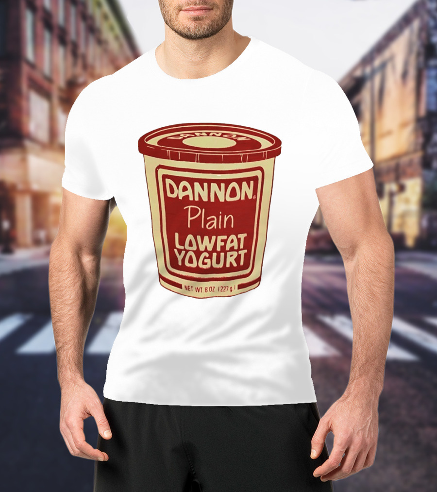 Dannon Plain Lowfat Yogurt 8oz 227g 1980s T-Shirt