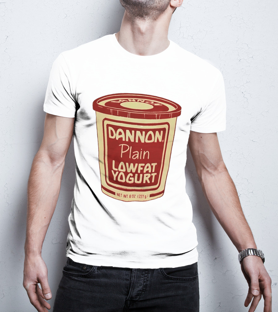 Dannon Plain Lowfat Yogurt 8oz 227g 1980s T-Shirt