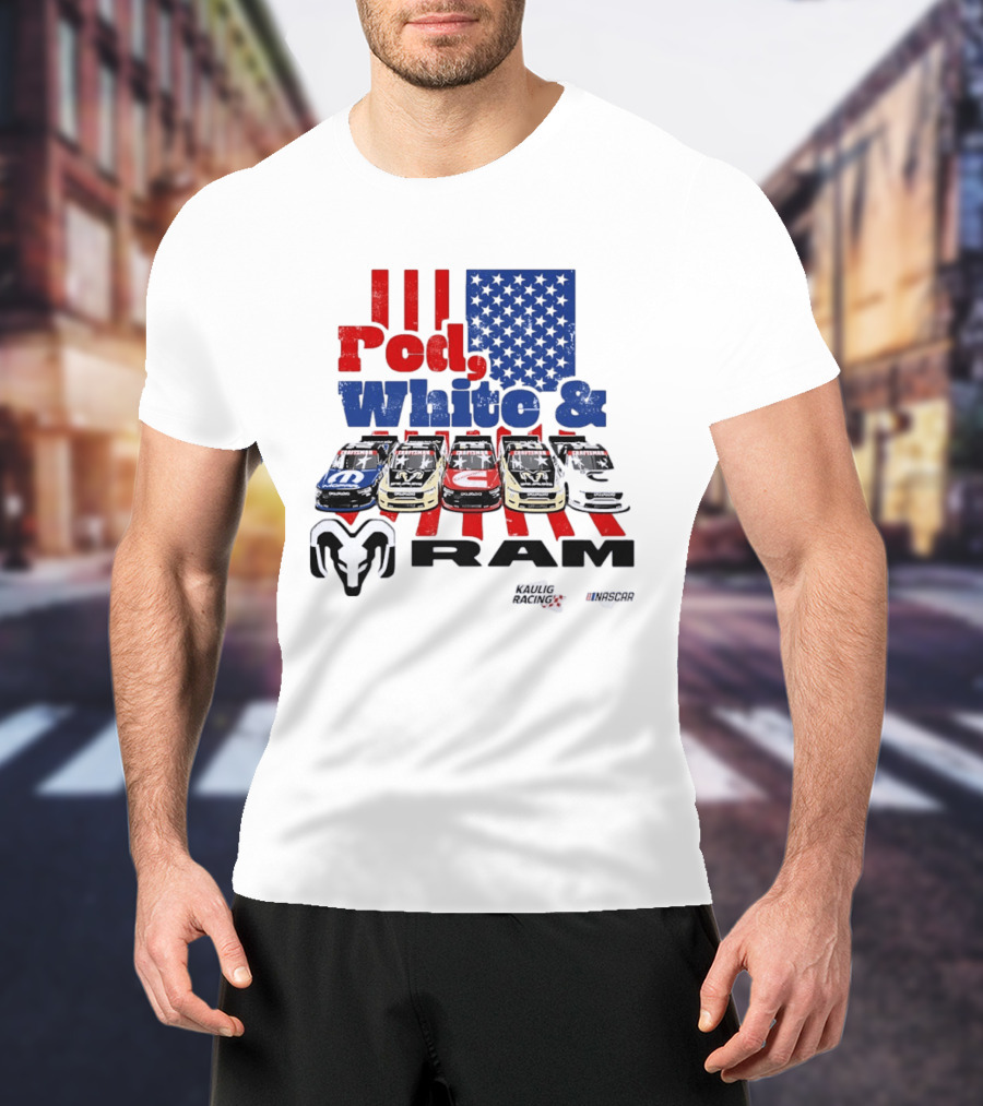 Red White RAM NASCAR Kaulig Racing Mopar Craftsman T-Shirt