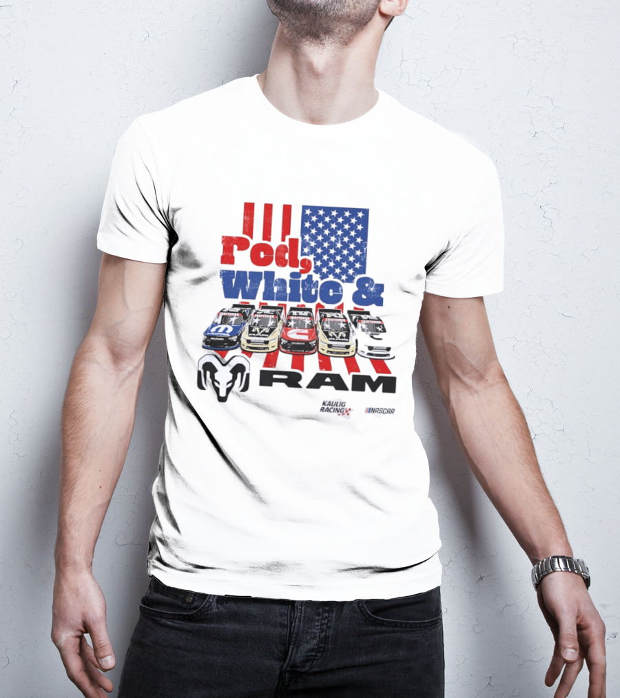 Red White RAM NASCAR Kaulig Racing Mopar Craftsman T-Shirt