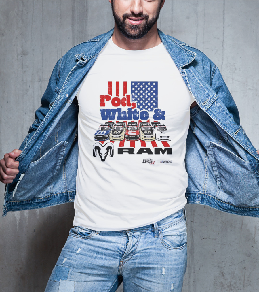 Red White RAM NASCAR Kaulig Racing Mopar Craftsman T-Shirt