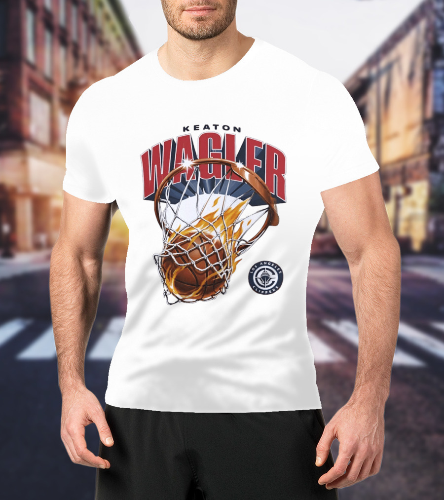 Keaton Wagler Los Angeles Clippers Basketball Net Dunk T-Shirt