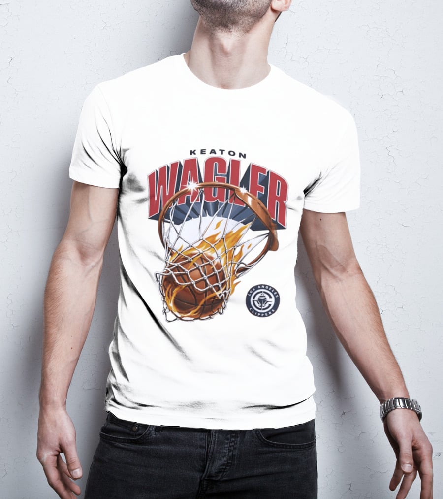 Keaton Wagler Los Angeles Clippers Basketball Net Dunk T-Shirt