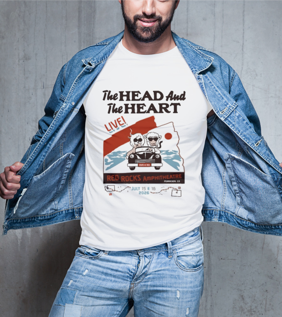 The Head And The Heart Live Red Rocks Amphitheatre July 15 16 2026 T-Shirt