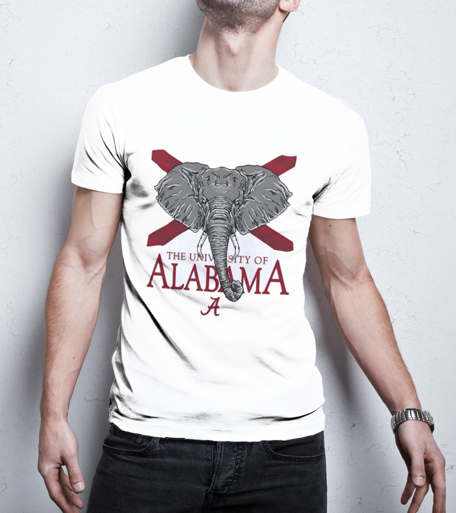 University Of Alabama Elephant Crimson Tide College Football T-Shirt