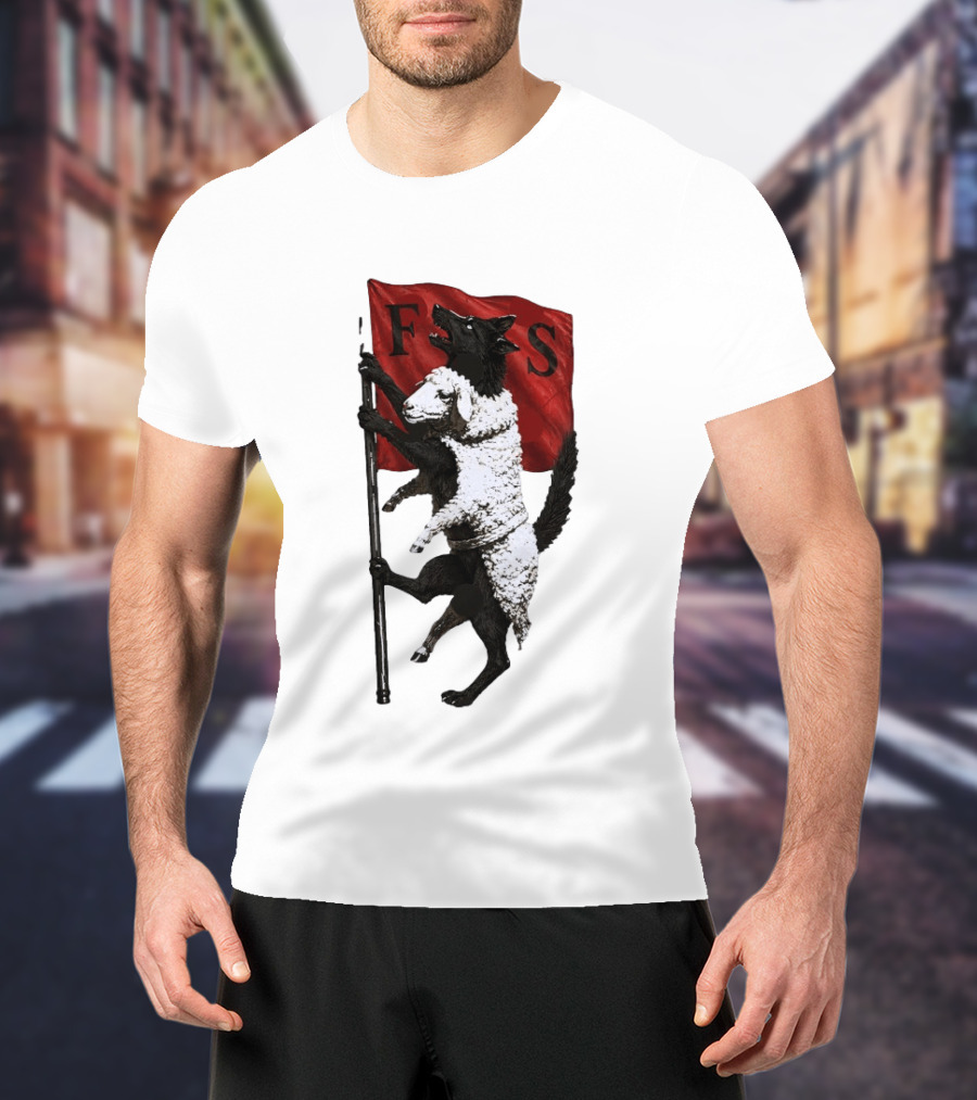 Wolf In Sheep's Clothing F S Flag Metaphor Hidden Predators Symbolism T-Shirt