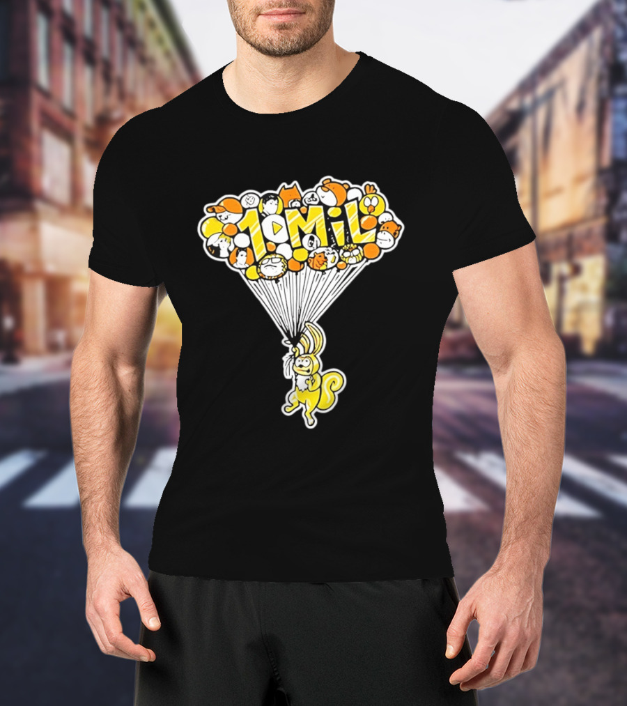 10 Mil Squirrel Cartoon Balloon Animals T-Shirt