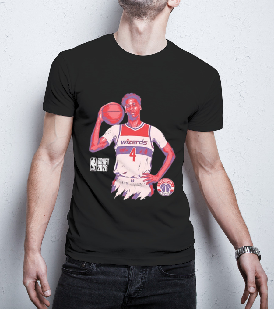 AJ Dybantsa Washington Wizards NBA Draft 2026 Basketball Fan T-Shirt