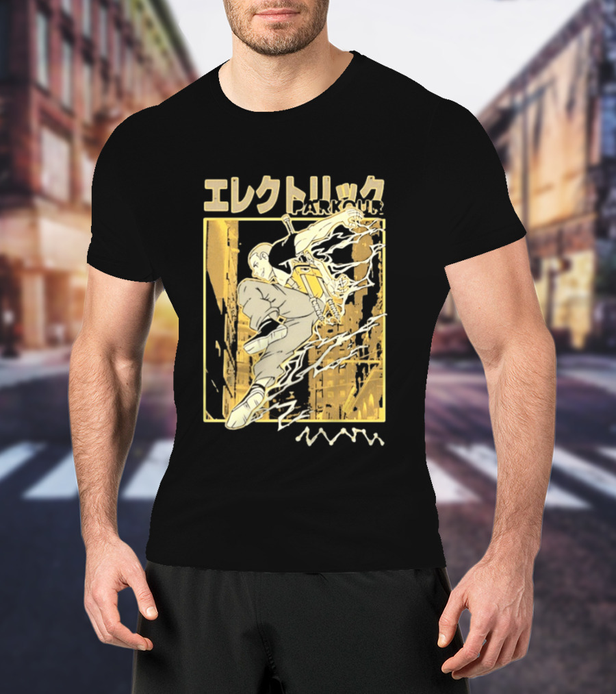 Electric Parkour Anime Manga Streetwear T-Shirt