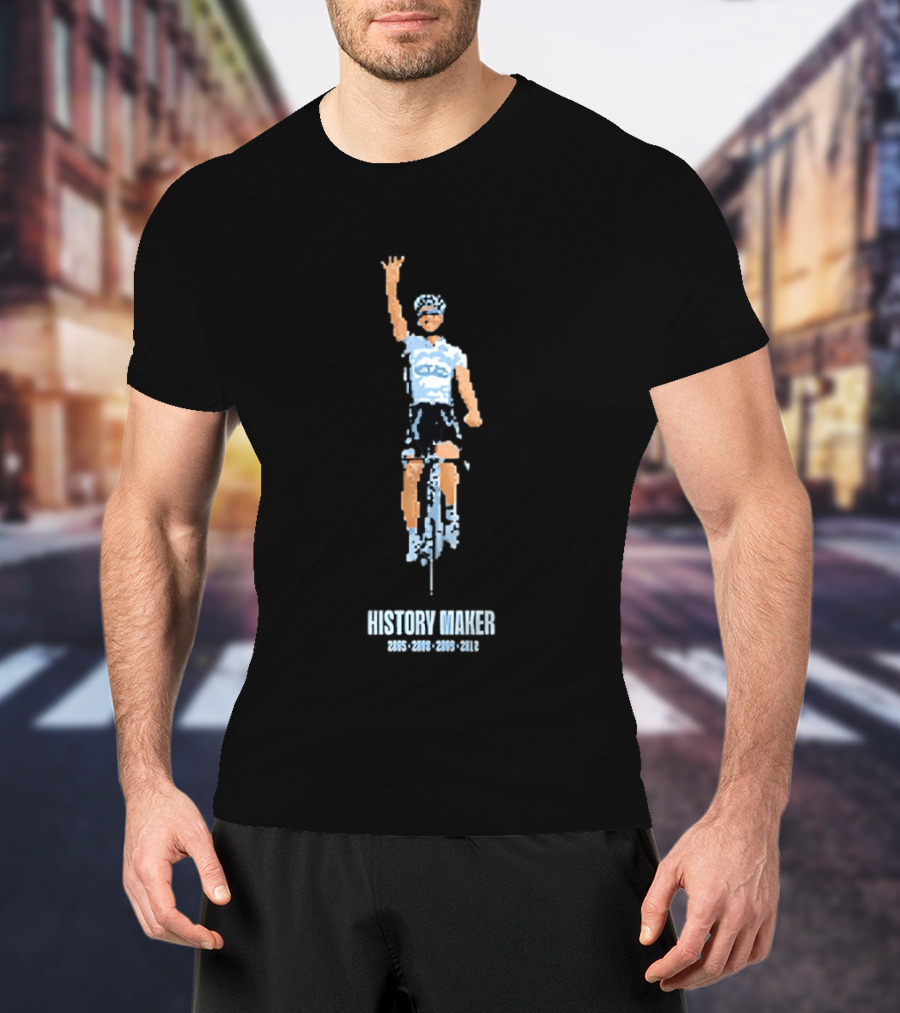 History Maker Alberto Contador Cycling Champion 2005 2008 2009 2012 T-Shirt