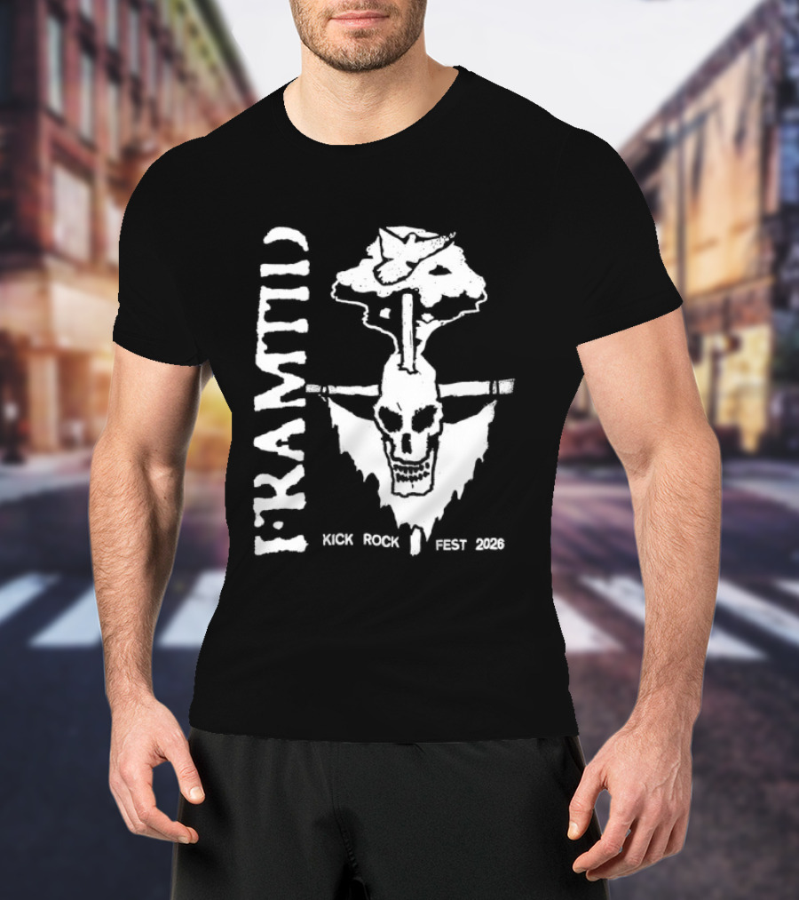 I Kramii Kick Rock Fest 2026 Skull With Peace Sign Tree T-Shirt
