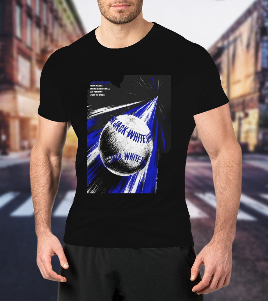Jack White July 17 2026 With Pangs MGM Music Hall At Fenway T-Shirt