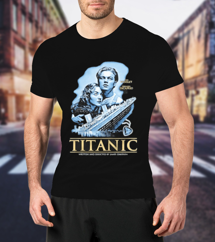 Titanic Kate Winslet Leonardo DiCaprio James Cameron Movie T-Shirt
