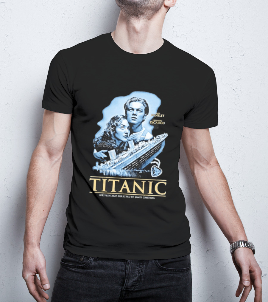 Titanic Kate Winslet Leonardo DiCaprio James Cameron Movie T-Shirt