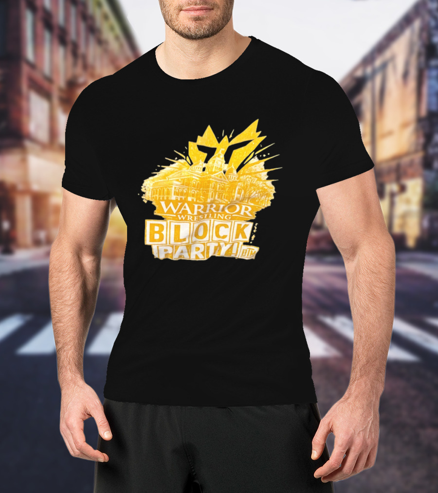 Warrior Wrestling Block Party BTM Yellow Graffiti Explosion T-Shirt