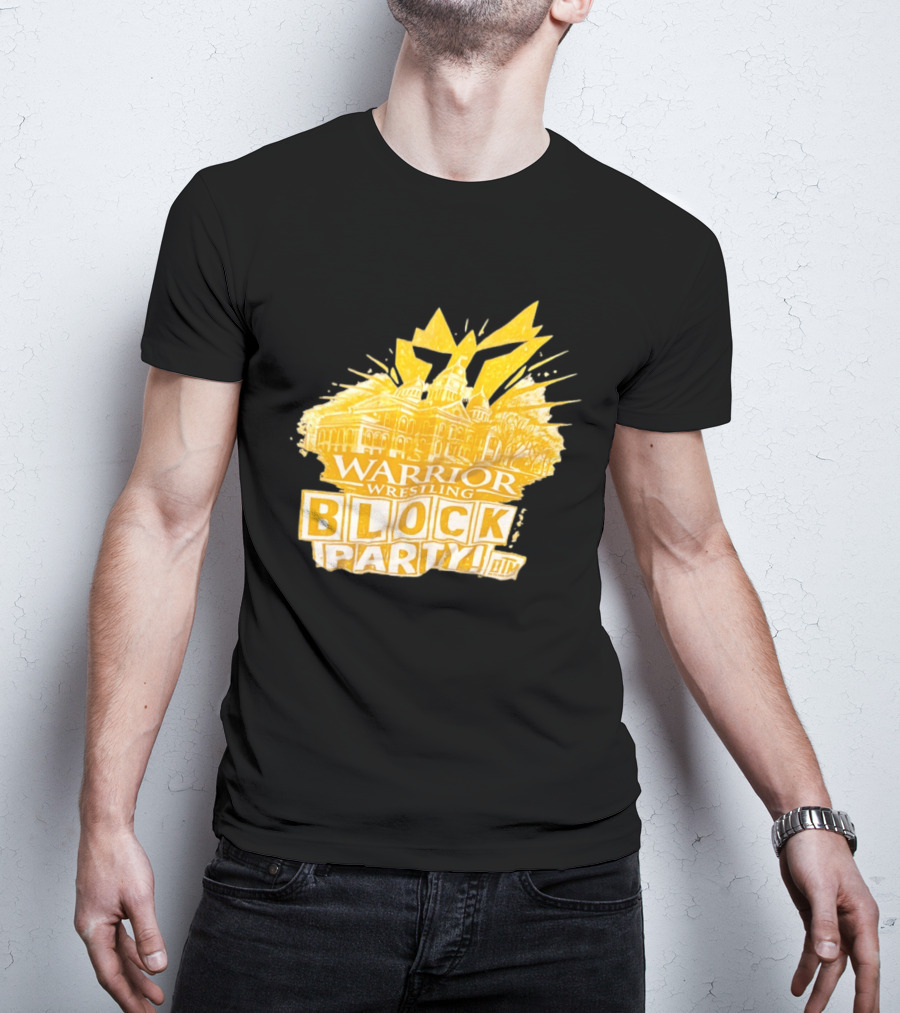 Warrior Wrestling Block Party BTM Yellow Graffiti Explosion T-Shirt