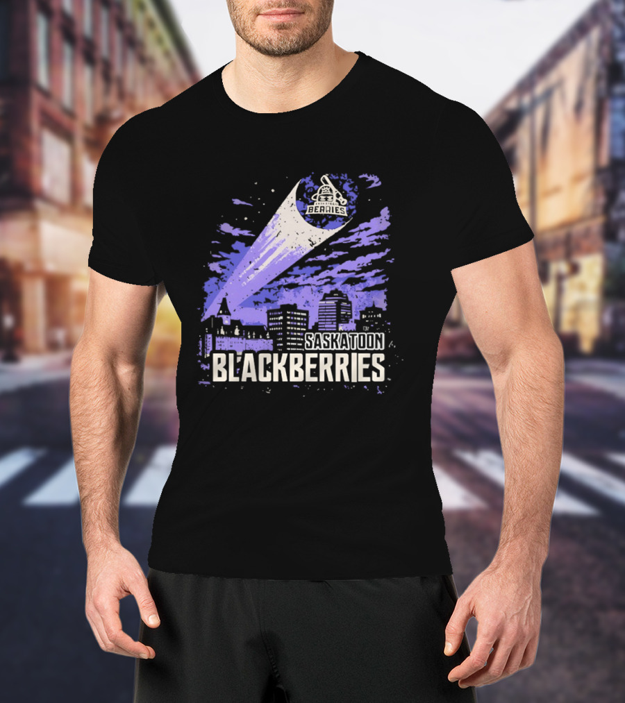 Saskatoon Blackberries Vintage Baseball T-Shirt