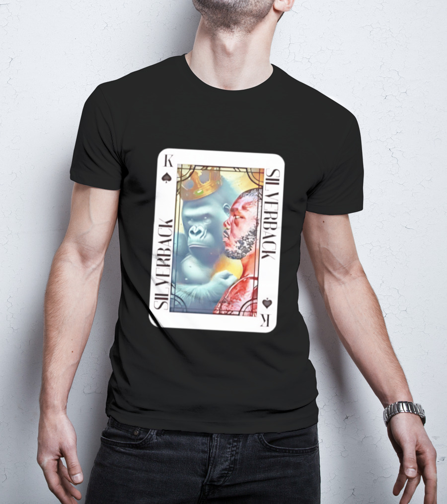 Silverback King Of Spades Gorilla Playing Card T-Shirt