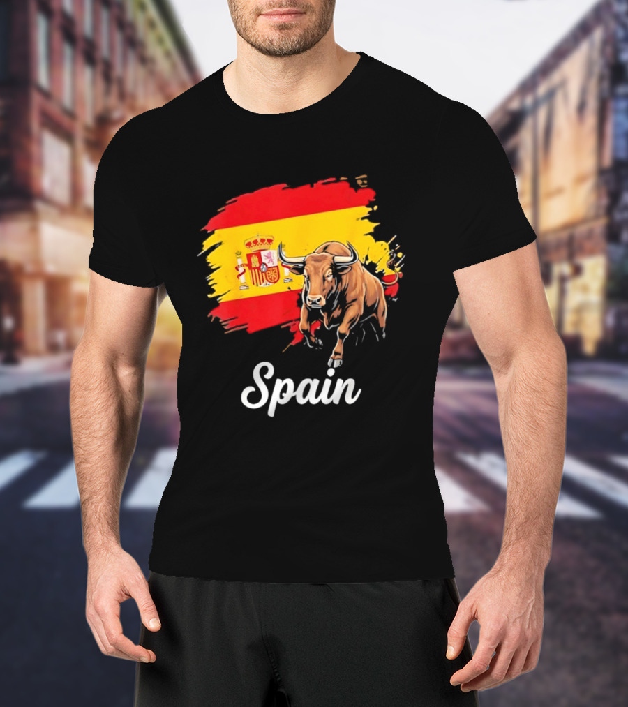 Spain Bull Flag Toro Spain Heritage Red Yellow T-Shirt