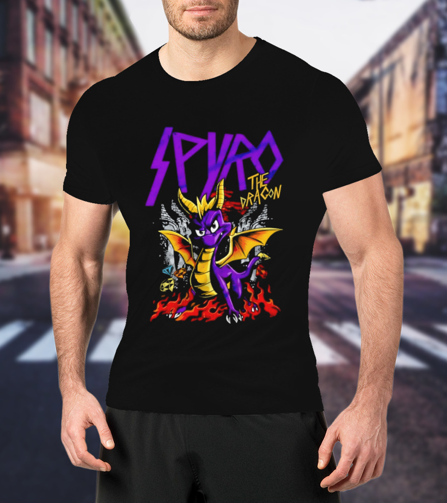 Spyro The Dragon Purple Fire Adventure T-Shirt