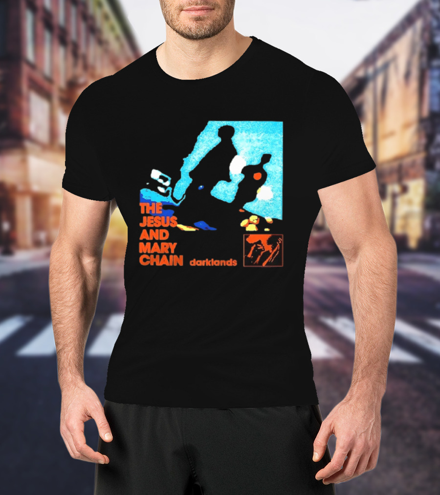 The Jesus And Mary Chain Darklands Alternative Rock Blue Black T-Shirt