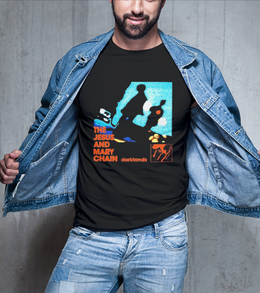 The Jesus And Mary Chain Darklands Alternative Rock Blue Black T-Shirt