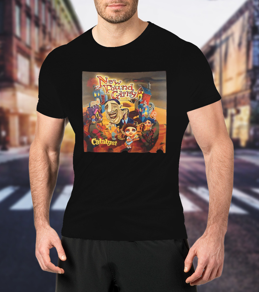 New Found Glory Catalyst Album Artwork With Cartoon Characters T-Shirt