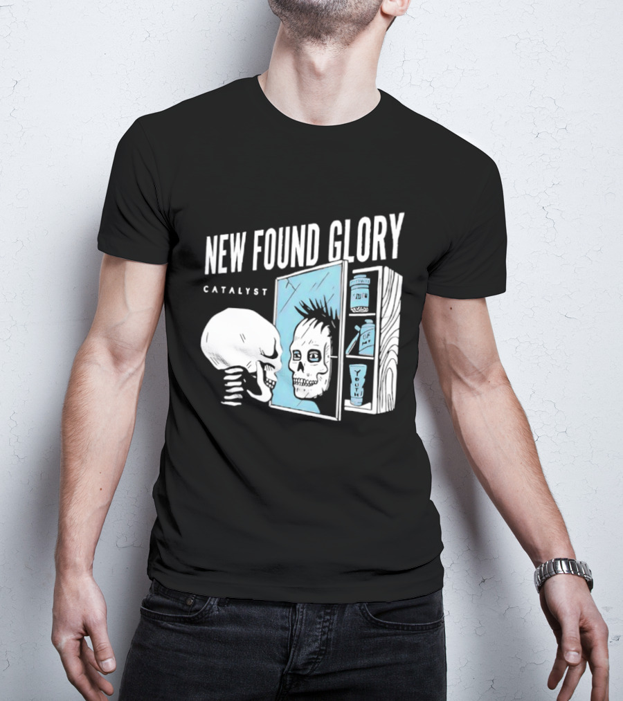 New Found Glory Catalyst Reflective Skull Punk Rock Alternative T-Shirt