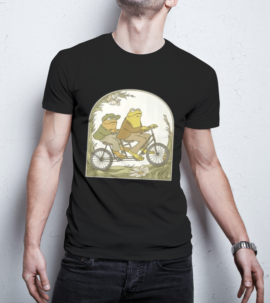 Frog And Toad Riding Tandem Bicycle T-Shirt