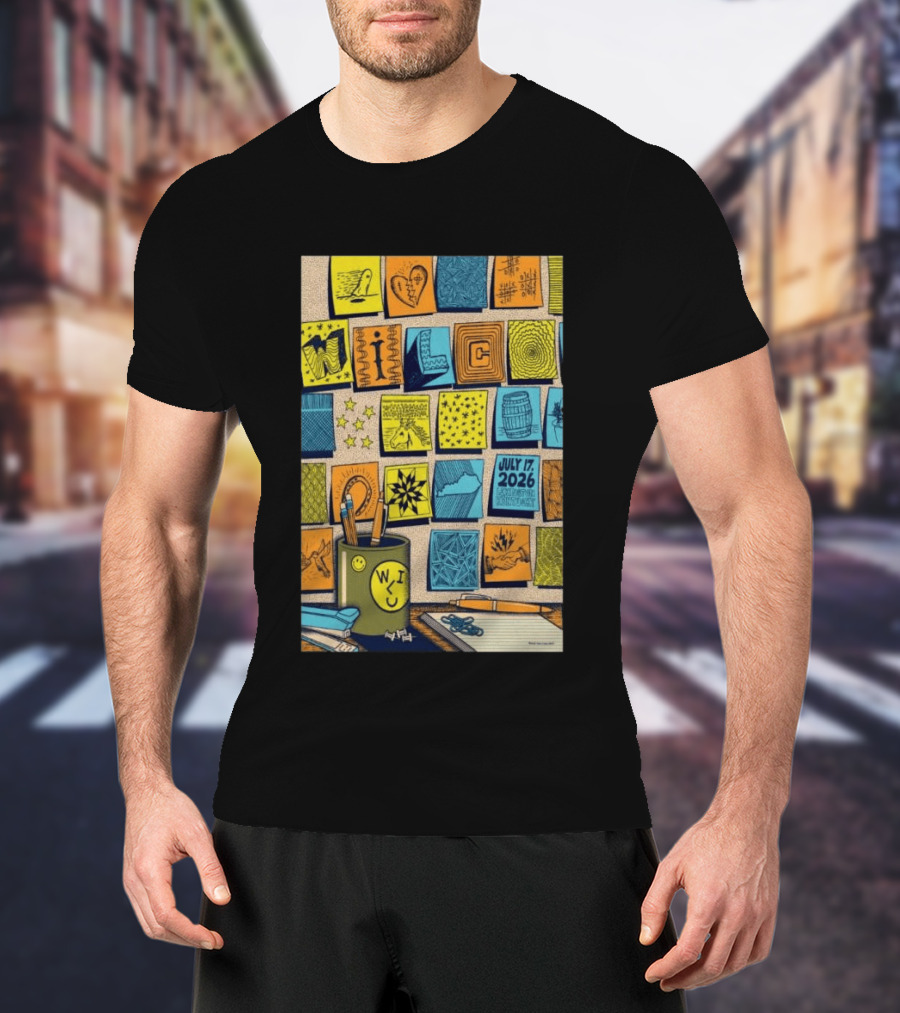 July 17 2026 Lexington KY The Burl Wilco Illustrated Art Blocks T-Shirt