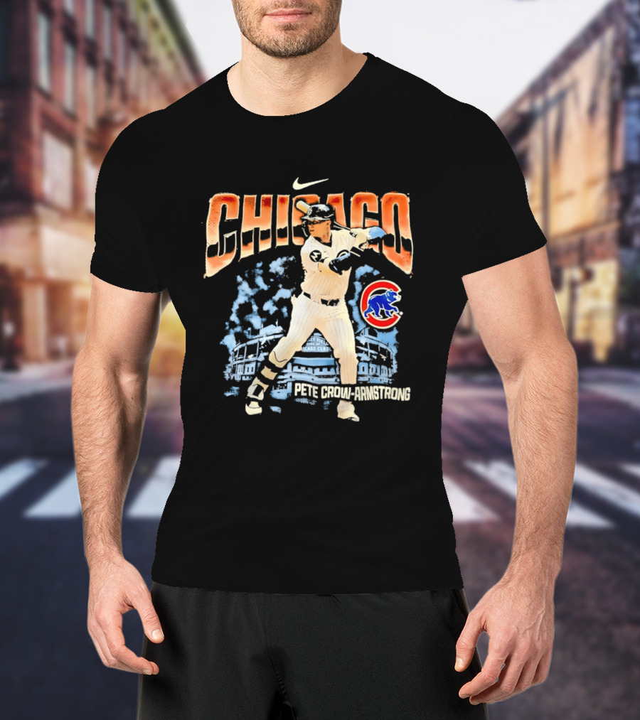 Chicago Cubs Pete Crow Armstrong Wrigley Field Nike T-Shirt