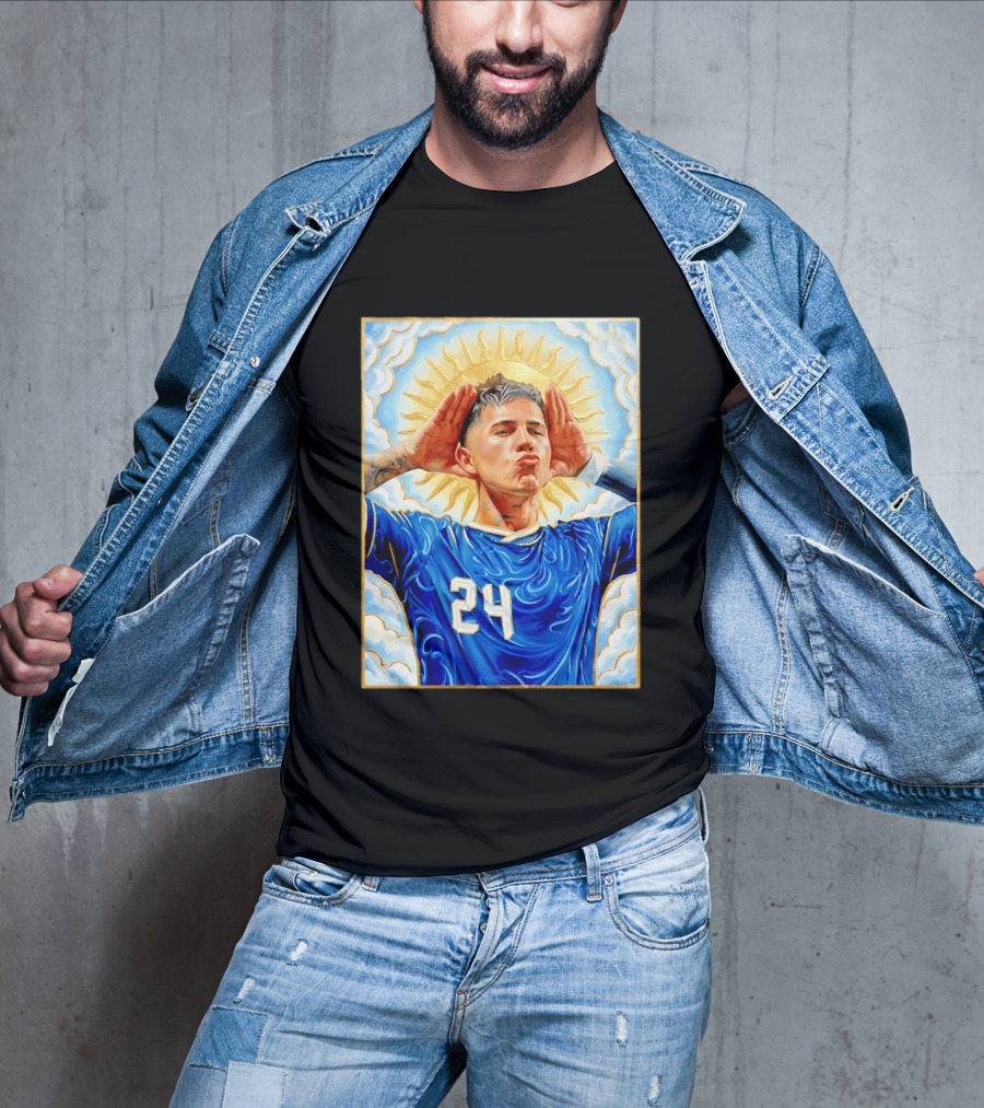 Enzo Fernández 24 Argentina Sun Of May Hands To Ears Gesture T-Shirt