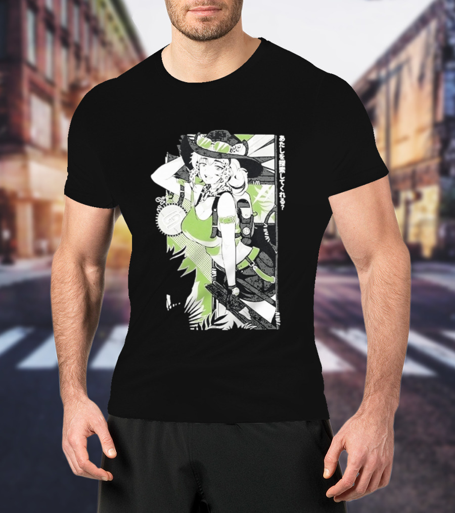 Wild Gamersupps Anime Waifu Adventure Green Aesthetic T-Shirt