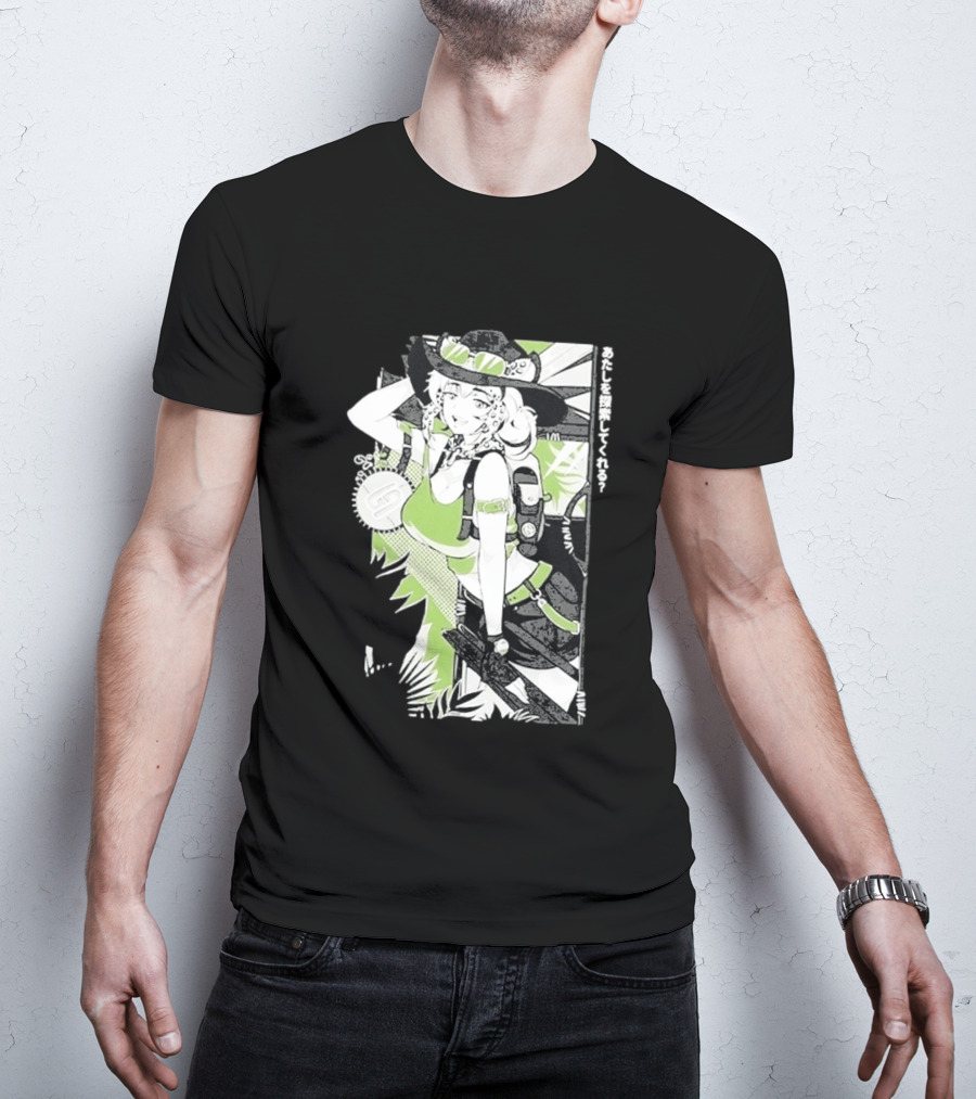 Wild Gamersupps Anime Waifu Adventure Green Aesthetic T-Shirt