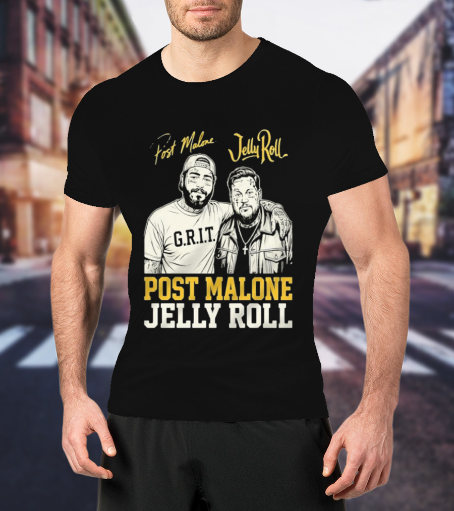 Post Malone Jelly Roll G.R.I.T Collaboration T-Shirt